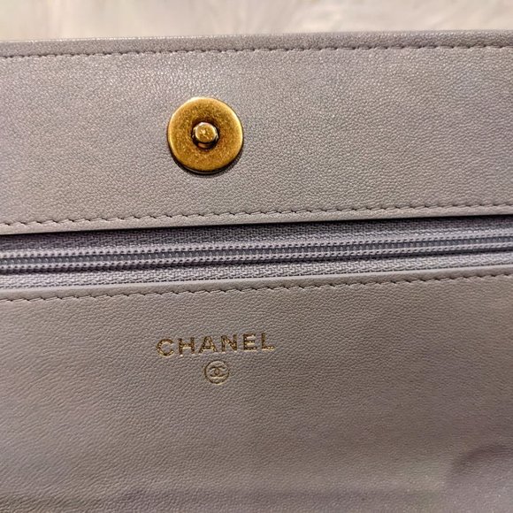 Brand New Chanel 19 WOC Grey Wallet on Chain - Picture 4 of 9
